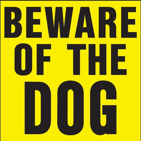 Hy-Ko Beware Of Dog Sign 11" x 11", 20PK A03106